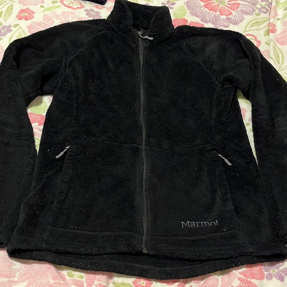 Marmot Black Fleece Jacket - Picture 1 of 4
